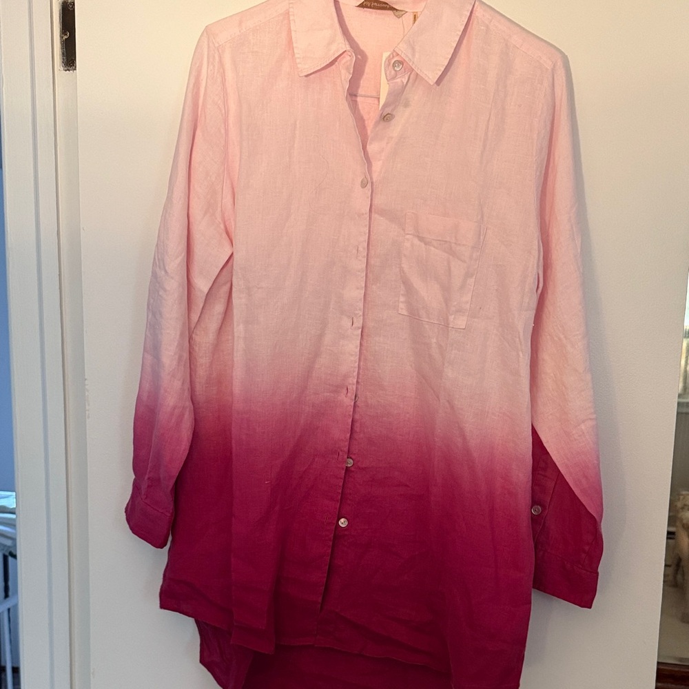 Soft Surroundings Pink Gradient Blouse. Never worn.
